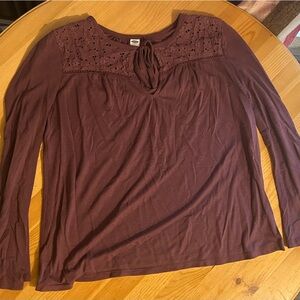 Floral lacy long sleeve shirt